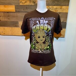 Groot Graphic Tee, Brown with a colorful large front design. Sz M